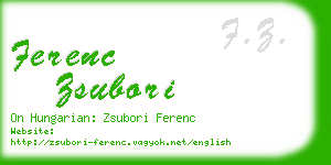 ferenc zsubori business card